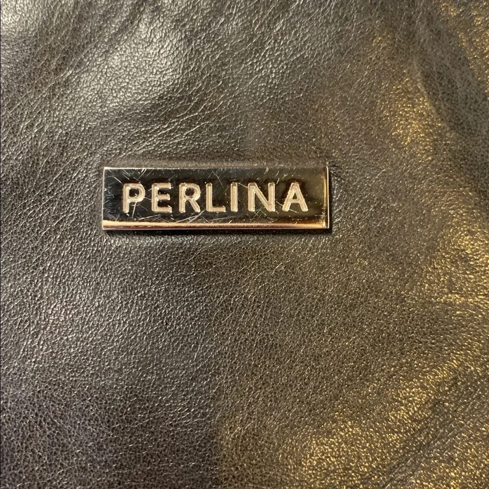 Perlina Black Soft Leather VINTAGE Laptop/Briefcase/ Purse/